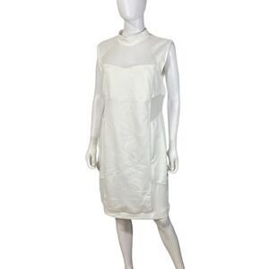Women’s White Dress Mesh Detail